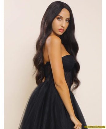 Nora Fatehi in Black dresses