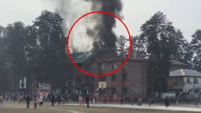 fire in army school