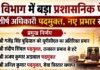 बड़ी कार्रवाई: ऊर्जा विभाग में बड़ा प्रशासनिक फेरबदल, कई शीर्ष अधिकारी पदमुक्त, इनको दी गई जिम्मेदारी