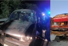 भीषण हादसा : डबल डेकर बस और ईको वैन की टक्कर, 6 की मौत और 10 घायल