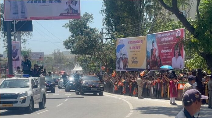 mp modi roadshow in dehradun
