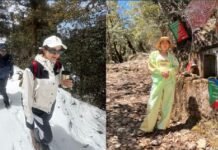 सारा अली खान ने किया पंवाली कांठा ट्रेक, बर्फ के बीच लिया पहाड़ों का आनंद