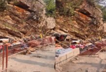 रुद्रप्रयाग में पहाड़ी से गिरे पत्थरों की चपेट में आए यात्री, एक की मौत, एक गंभीर घायल