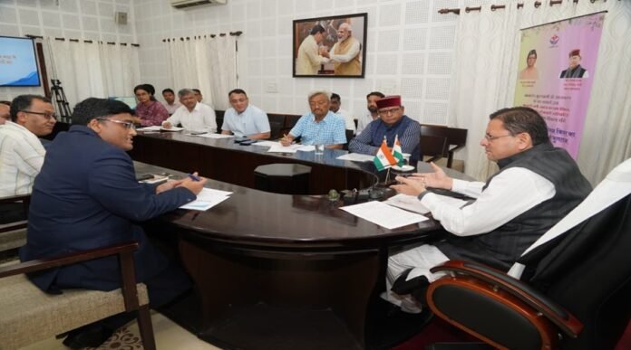 pushkar singh dhami meting